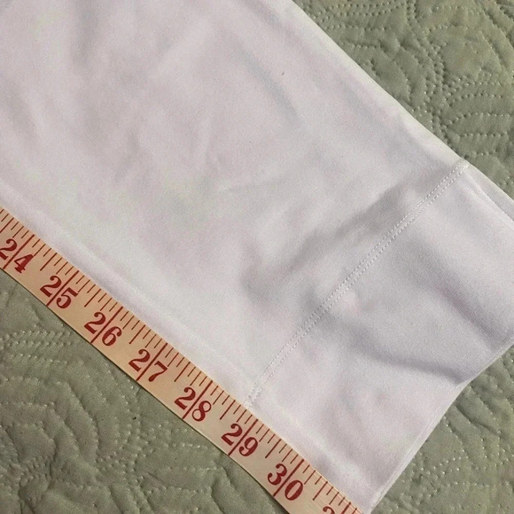 Soft Surroundings Pants White Pull On Straight Coastal Size Medium Tall 10 12 - Picture 5 of 7